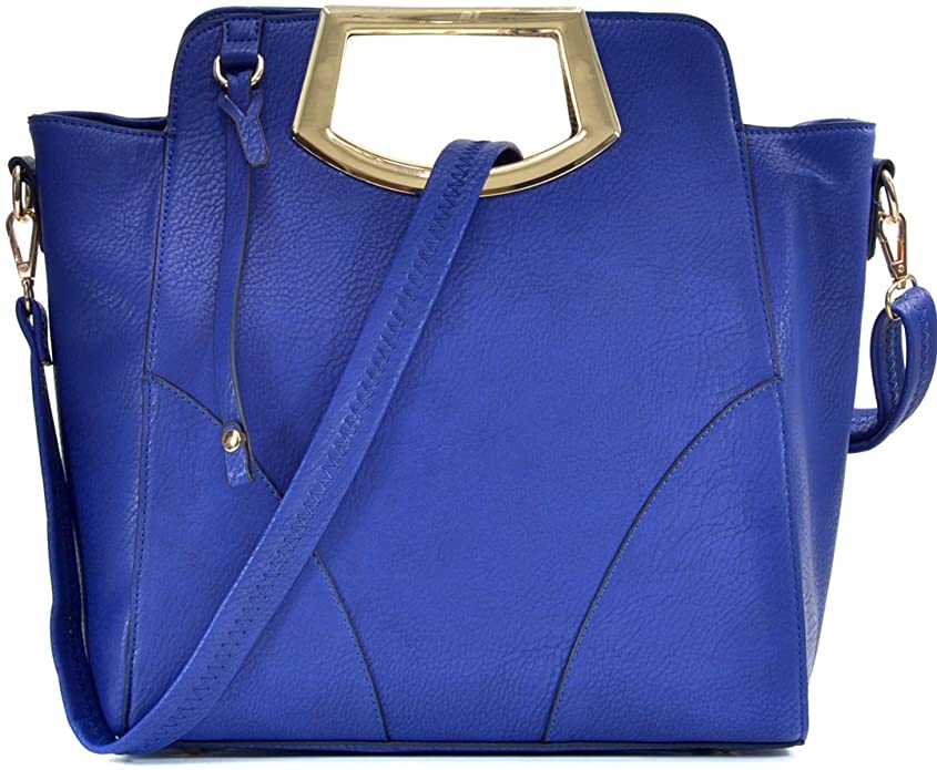 Dasein Women Fashion Handbag Chic Triangle Handle Shoulder Bag Tote Satchel Work Purse w/Matching Wallet