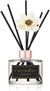 Cocod'or White Flower Reed Diffuser, Refreshing Air Reed Diffuser, Reed Diffuser Set, Oil Diffuser & Reed Diffuser Sticks, Home Decor & Office Decor, Fragrance and Gifts, 6.7oz