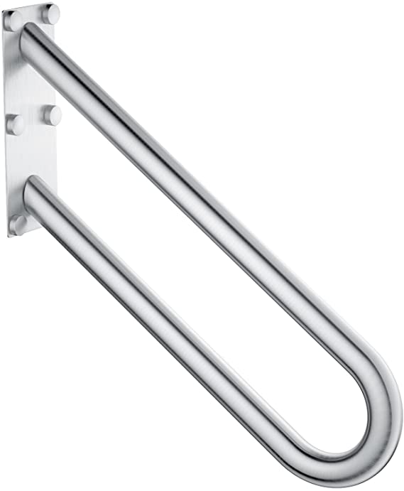 20 inch U Shaped Handrail for 1-3 Steps- 1.25" Tube, ZUEXT SUS304 Stainless Steel Safety Grab Bar for Stairs, Wall Mounted Hand Railing for Outdoor Garage Entry Interior Exterior Stairway