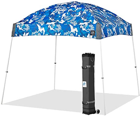 E-Z UP DM3WH10CB, Camo Blue Dome Instant Shelter Canopy, 10 by 10', 10x10