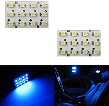 iJDMTOY 12-SMD LED Interior Map Dome Panel Lights, Ultra Blue