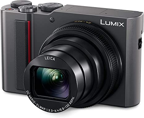 Panasonic LUMIX ZS200D 4K Digital Camera, 20.1MP 1-Inch Sensor, 15X Leica DC Vario-Elmar Lens, F3.3-6.4 Aperture, WiFi, Hybrid O.I.S. Stabilization, 3-Inch LCD, DC-ZS200DS (Silver)