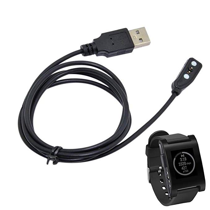 Kissmart charger for Pebble Watch Classic 1st Gen, Replacement Charging Cable Cord for Pebble Classic 1st Gen Smart Watch. Not compatible with Pebble Steel, Pebble Time Series, Pebble 2 Series Watch