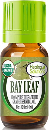 Organic Bay Essential Oil (100% Pure - USDA Certified Organic) Best Therapeutic Grade Essential Oil - 10ml