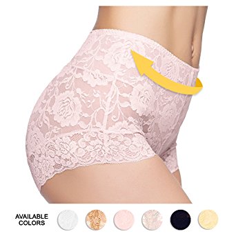 Eve's temptation Lily High-Rise Tummy Control Lace Panties Sexy Lingerie Underwear For Women