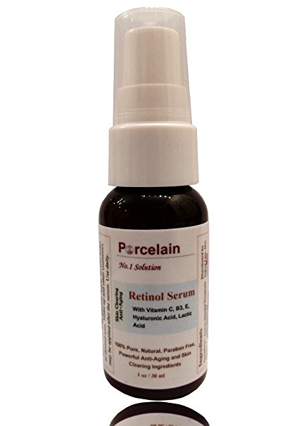 Retinol Skin Clearing and Anti Aging Serum – Professional Grade Retinol Enhanced with 20% Vitamin C, Vitamin E, Vitamin B3, Hyaluronic Acid, Lactic Acid – Evens Your Skin Tone and Address Dark Spots and Acne, Reduces Wrinkles, Fine lines and Under Eye Puffiness – Best for Men And Women For All Skin Types – 100% Satisfaction Guaranteed.