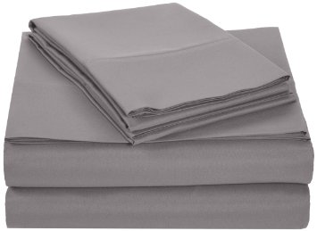 AmazonBasics Microfiber Sheet Set - King, Dark Grey