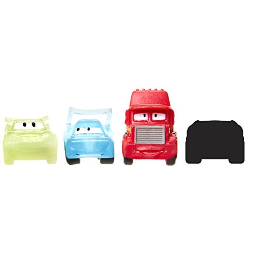 Ooshies Set 4 Disney Cars 3 Series 1" Action Figure (4 Pack) Pencil Toppers