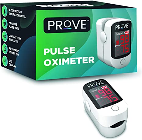 Prove Fingertip Pulse Oximeter | Batteries and Lanyard Included | for Measuring Pulse Rate and SpO2 Levels