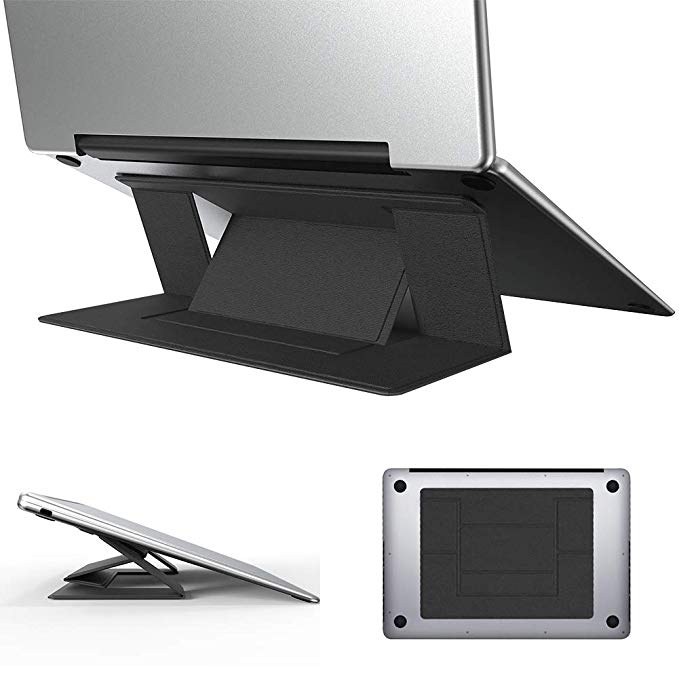 Invisible Laptop Stand Lightweight Ergonomic Adjustable Height Portable Foldable Laptop Kickstand for Laptop (10 inch~15.6 inch) MacBook Pro Air HUAWEI Matebook iPad Pro Tablets black