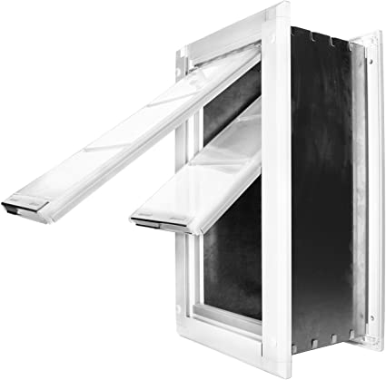 Endura Flap Pet Door Double Flap Wall Mount Best Extra Insulated All Weather Energy Efficient Aluminum Dog Door Small Medium Large XL Black Tan White Doggy Frame Well Built Doggie Locking Cover