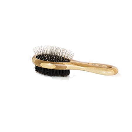 Pet Champion PTBBCOMBO 2 Sided Combo All Natural Bristle Bamboo Pet Brush, Large, Brown