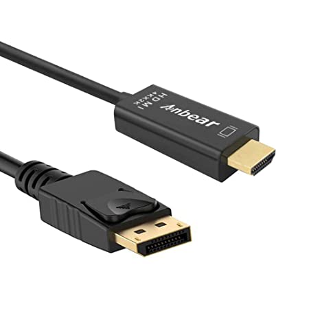 DisplayPort to HDMI Cable 4k,Anbear HDMI to displayport 6 feet Cable 4K UHD 3840x2160@30Hz