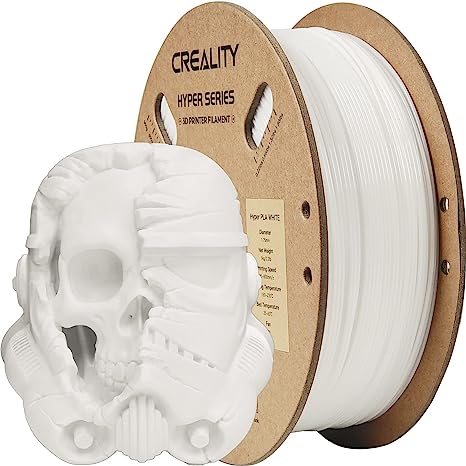 Creality PLA Filament Pro, Hyper PLA High Speed 3D Printer Filament, 1.75mm White Printing Filament, 1kg(2.2lbs)/Spool, Dimensional Accuracy ±0.03mm. Fit Most FDM Printer