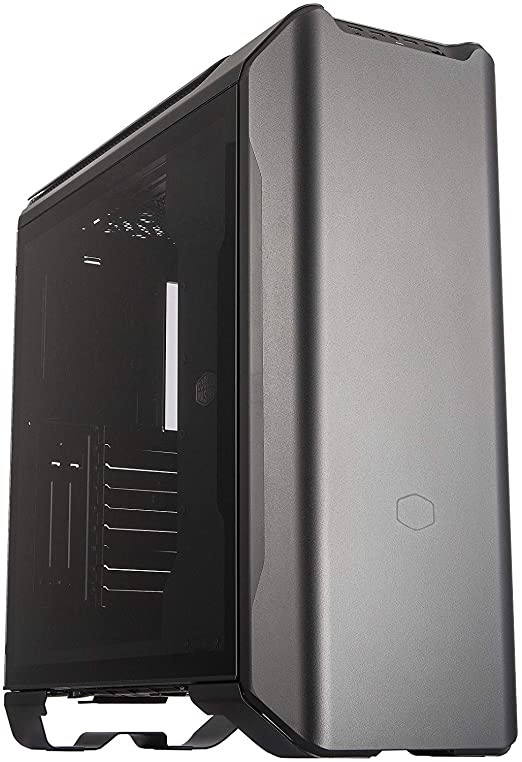 Cooler Master MasterCase SL600M Black Edition ATX Mid-Tower with Aluminum Panels, Vertical Chimney Layout, Type-C I/O Panel, Noise Reduction & Top Air Vents