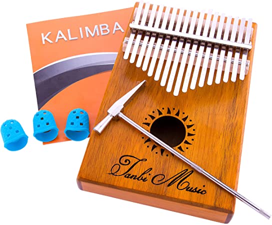 Kalimba 17 key thumb piano with tuner and thumb picks (Tanbi Music KLM103)