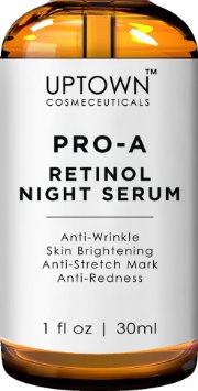Uptown Cosmeceuticals Pro-A Retinol Anti-Aging and Anti-Wrinkle Night Serum for Face, 30 ml