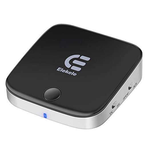 Bluetooth Audio Adapter / Receiver, Elekele® 4.1 Bluetooth Transmitter, 3.5mm AUX Interface, AptX and AptX Low Latency