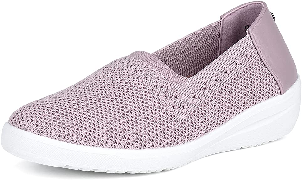 JENN ARDOR Womens Slip Ons Sneaker Shoes Mesh Knit Casual Walking Shoes Breathable Lightweight Fashion Sock Sneakers Loafers