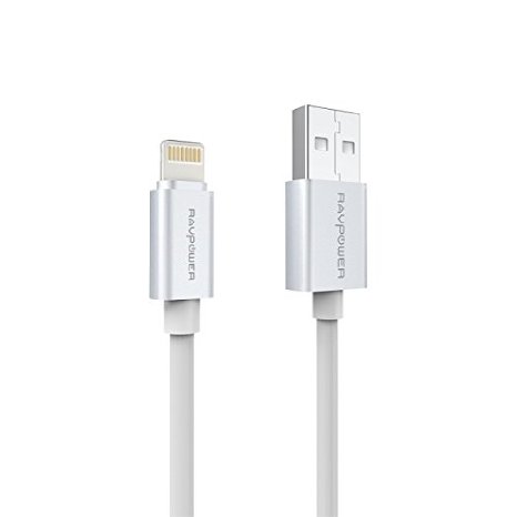 iPhone Charger Cable, RAVPower MFI Lightning Cable, Data Transfer, Syncing and Charging for iPhone 6S 6 Plus 5S 5C 5, iPad Air 2, Mini 3, iPod 5th gen, and iPod nano 7th gen (10 Feet / 3M, White, Apple Certified)