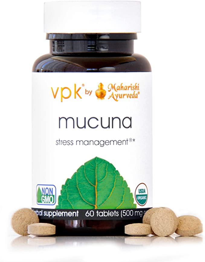 Organic Mucuna | 60 Herbal Tablets – 500 mg ea. | Nervous System Tonic | Promotes Relaxation & Healthy Response to Stress | Natural Source of L-dopa | Supports Healthy Libido & Fertility