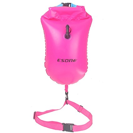 ESONE-Swim Buoy and Dry Bag for Open Water Triathletes,Swimmers,Surfers,Rowers,15L