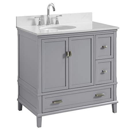 Dorel Living Otum 36” Bathroom Vanity, Gray