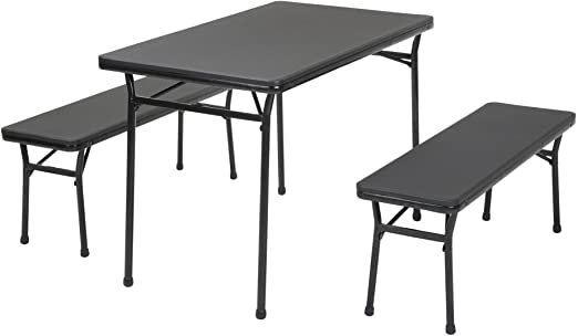 Cosco Products 37129RBK2E 18" x 26" Indoor/Outdoor Adjustable Height Personal Folding Tailgate Table, Red, 2 Pack