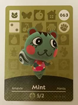 Amiibo Card Animal Crossing Happy Home Design Card MINT 063/100