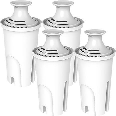 Water Filter Replacement for Brita Pitchers, Dispensers, Premium Pitcher HiWater Standard Replacement Filters (4 Pack)