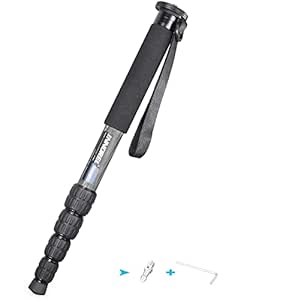 Carbon Fiber Camera Monopod INNOREL RM285C Professional Portable Compact Lightweight Travel 5-Section Monopod for Canon Nikon Sony DSLR Camera Video Camcorder DV Photography Bracket Load 22lbs/10kg