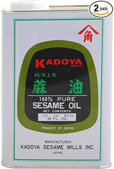 Kadoya Pure Sesame Oil, 56-Ounce Cans (Pack of 2)