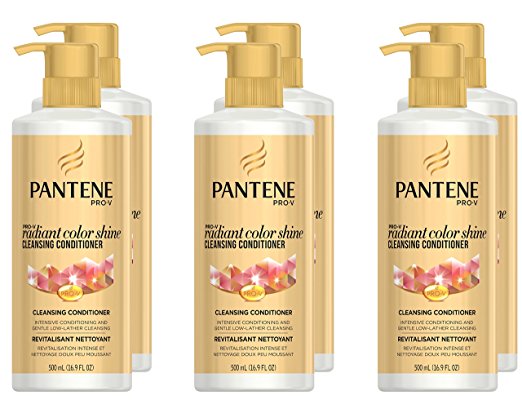 Pantene Pro-V Radiant Color Shine Cleansing Conditioner, 16.9 fl oz (Pack of 6)