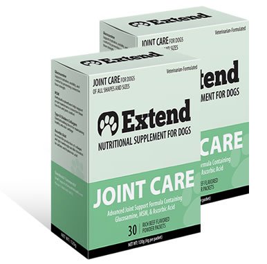 Extend - Joint Care For Dogs - 2 Box Special! - Glucosamine for Dogs with MSM & Ascorbic Acid Pure Grade Ingredients - 100% Money Back Guarantee