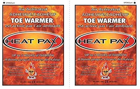 Heat Pax Air Activated Adhesive Toe Warmers, 40 Unit Display Box, 6 Boxes Per Case