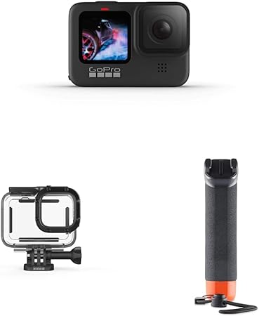 GoPro HERO9 Black - Waterproof Action Camera & Protective Housing (HERO11 Black/HERO10 Black/HERO9 Black) & Handler (Floating Hand Grip) - Official Accessory (AFHGM-003) for Cameras