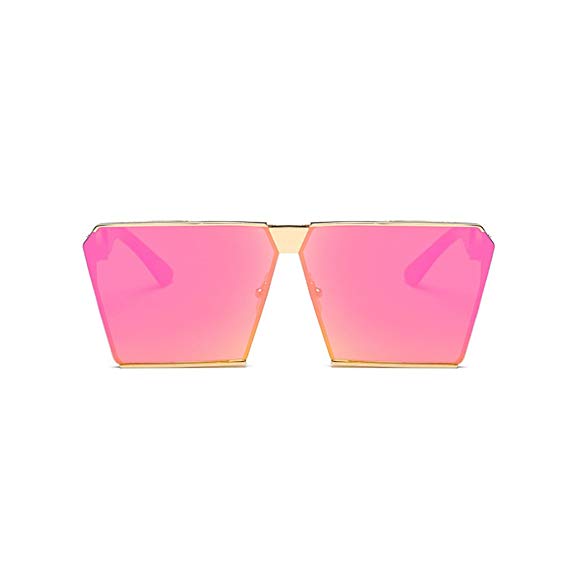 M-Egal Women Metal Frame Flat Top Square Polarized Sunglasses Outdoor Eyeglasses Eyewear