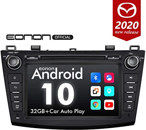 2020 Car Stereo, Double Din Car Stereo, Android Head Unit Eonon Android 10 Car Stereo Applicable to Mazda 3 Series Support Apple Carplay/Android Auto/Fast Boot/DVR/Backup Camera/OBDII -8 Inch -GA9463
