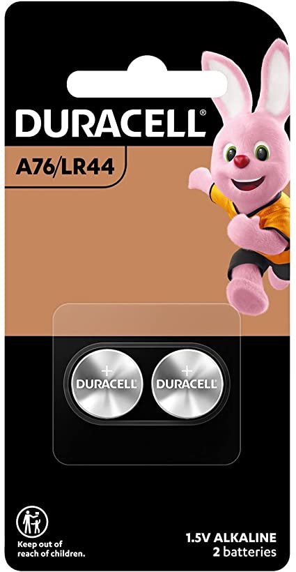 Duracell Alkaline LR44 Battery 2-Pieces, 1.5V