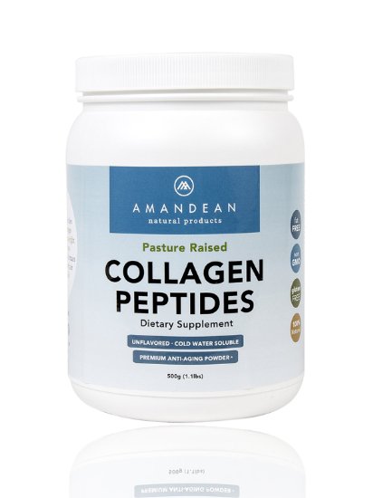Premium Pasture-Raised Collagen Peptides 500g  Paleo Friendly  Unflavored Odorless Cold Water Soluble  Hydrolyzed Gelatin Protein Powder  Promotes Healthy Joints Gut Metabolism