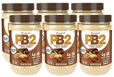 Bell Plantation PB2 Chocolate Peanut Butter, 1 lb Jar (Pack of 6)
