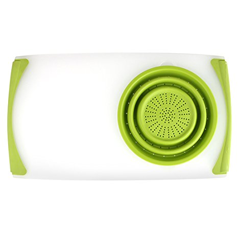 Dexas Over the Sink Strainer Board, 11.5 x 20", Green