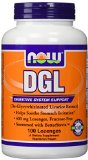 DGL by NOW Foods - Digestive Support 400mg - 100 Lozenges