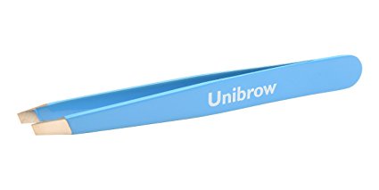 Tweezers by Secret Service Beauty Sky Blue Unibrow with inner Mirror & Protective Case
