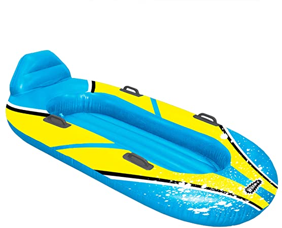 Wham-O Snowboogie Racer Tube 65" | Single Rider Snow Racing Car Sled | Inflatable Sled with Soft Handles | Slick Bottom for Speed & Control | Snow Sledding for Adults & Children | Holidays & Winter