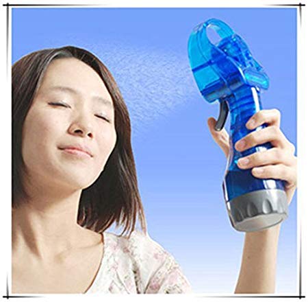SkyFlag Plastic Portable Handheld Mini Ice Water Misting Sprayer Fan (Multicolour, Standard Size)