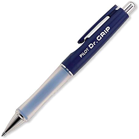 Pilot Dr. Grip Retractable Ballpoint Pens, Medium Point, Navy Barrel with Blue Ink, Single Pen -36101