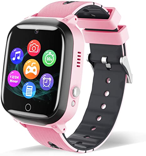 Smart Watch for Kids - Children Smartwatch Boys Girls with 7 Intelligent Games Music MP3 Player HD Selfie Camera Calculator Alarms Timer 12/24 Hours Customized Wall Paper for 4-12 Years Old Students