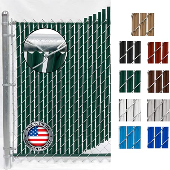 Wave Slat (9 Colors) Single Wall Bottom Locking Privacy Slat for 4', 5', 6', 7' and 8' Chain Link Fence (4 ft, Green)