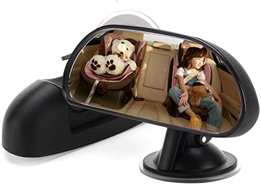 Baby Car Mirror, VISLONE Car mirror baby rear facing seat, 360 Rotatable Safety Baby Car Seat Mirror for Rear Facing, Convex Shatterproof Rear View Mirror, Clear View